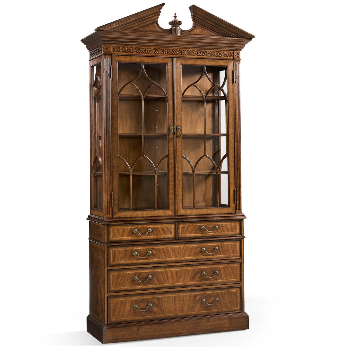 Display Cabinet with Drawers George II in Walnut