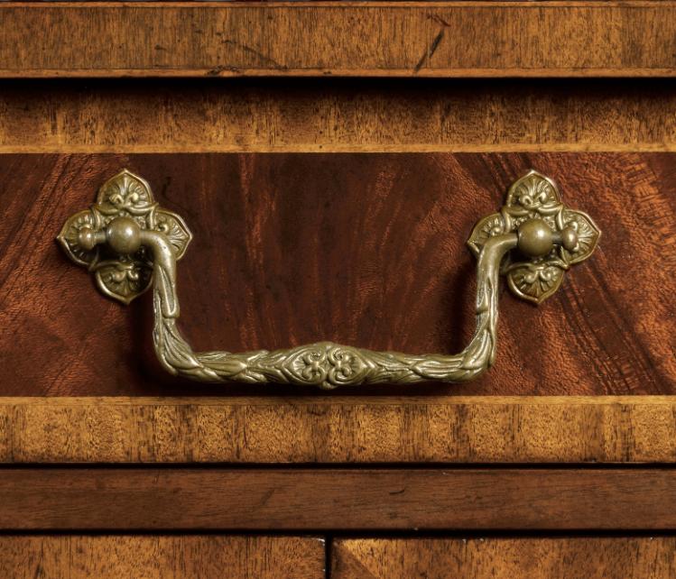 Mahogany Bedside Table with Brass Gallery