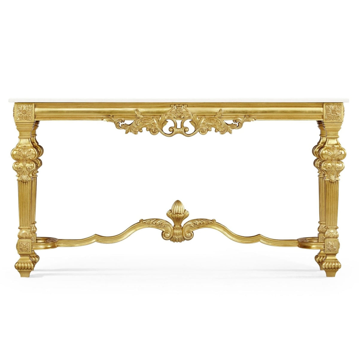 Console Table Baroque with Marble Top