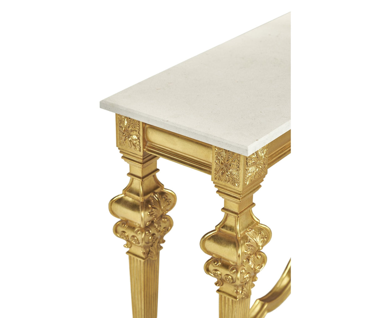 Console Table Baroque with Marble Top