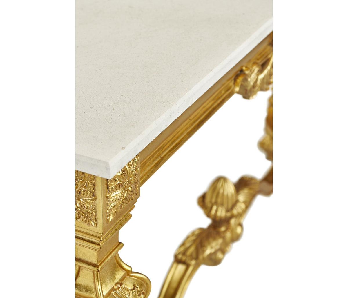 Console Table Baroque with Marble Top