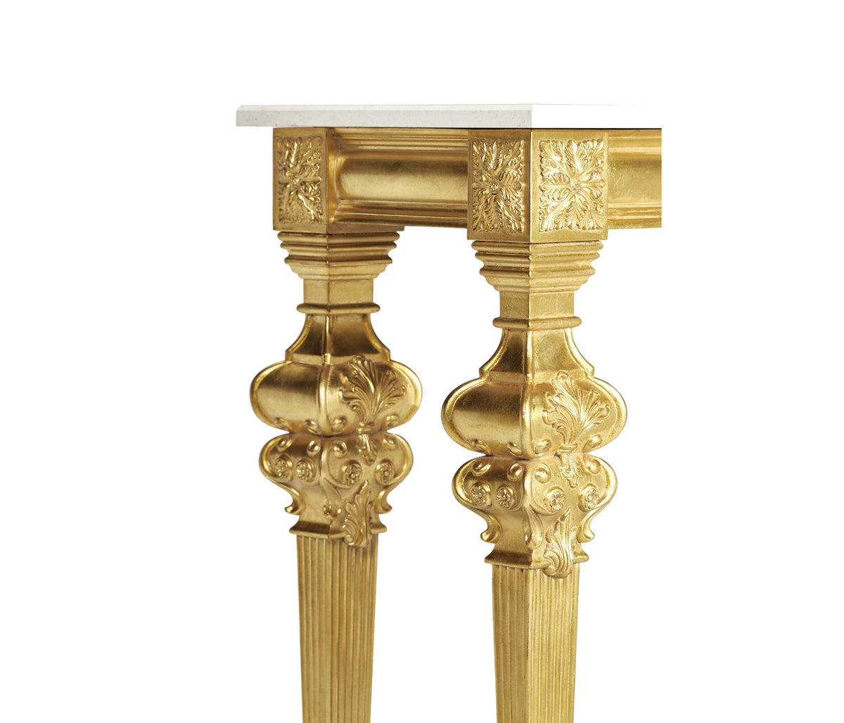 Console Table Baroque with Marble Top