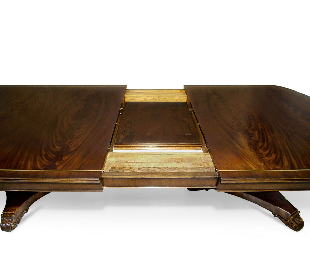 Mahogany Triple Pedestal Extending Dining Table - 402.2 - 514.4cm