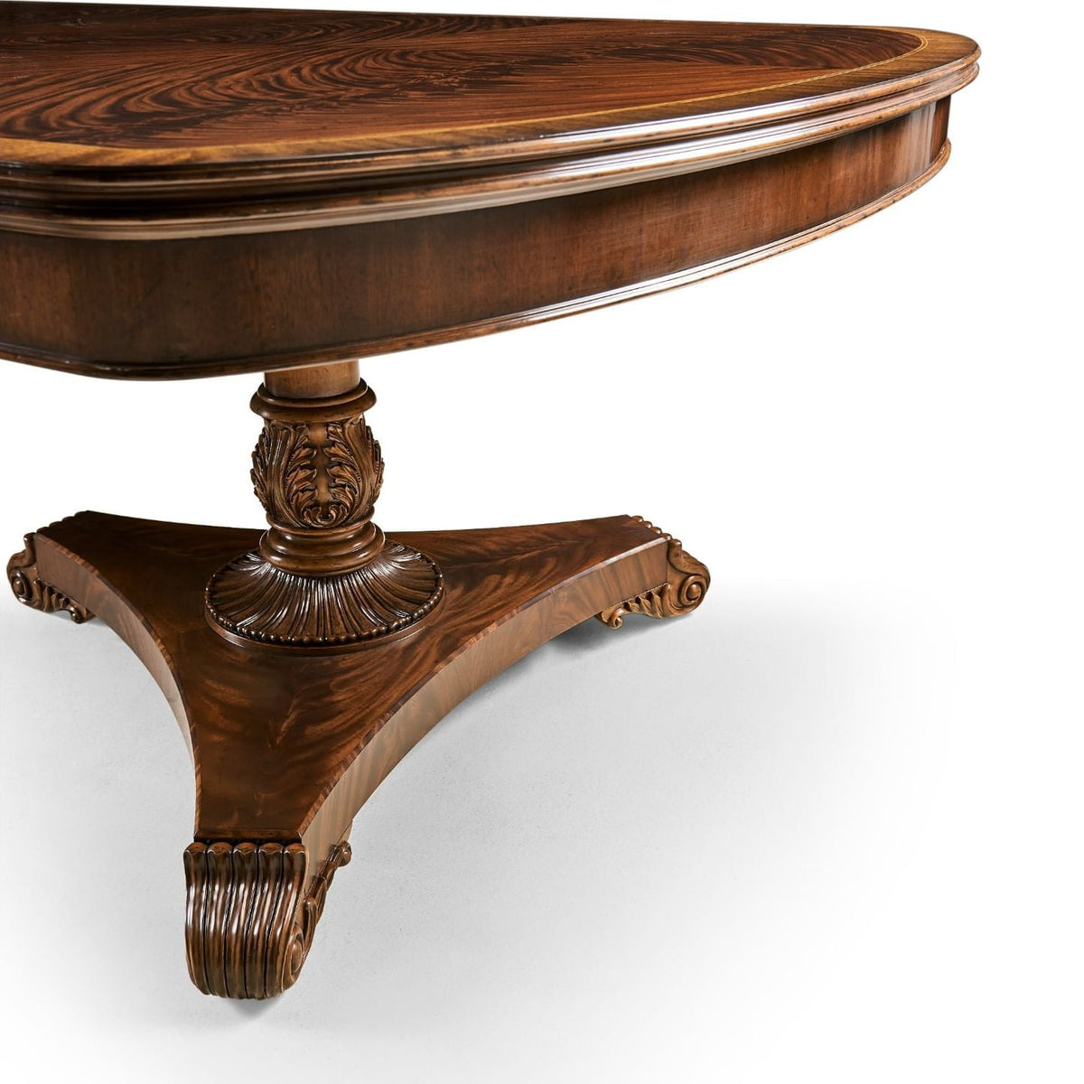 Mahogany Triple Pedestal Extending Dining Table - 402.2 - 514.4cm