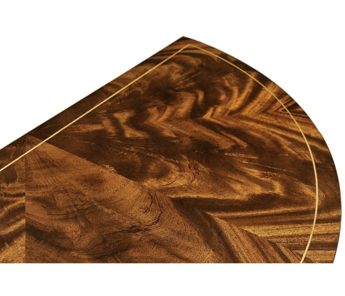 Boxwood stringing demilune console