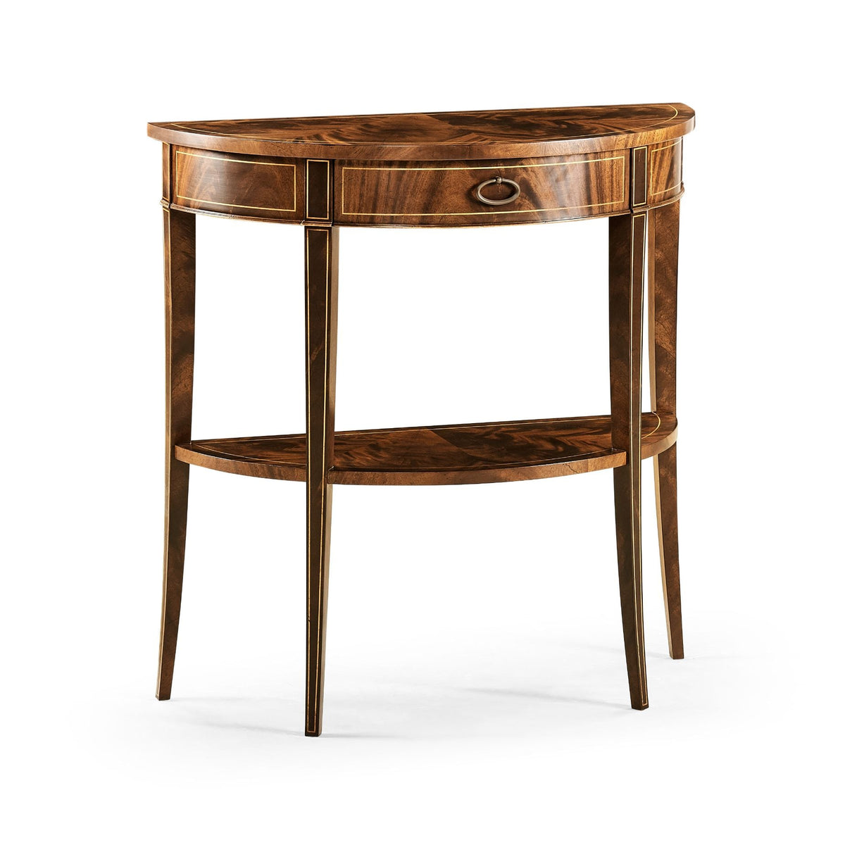 Boxwood stringing demilune console