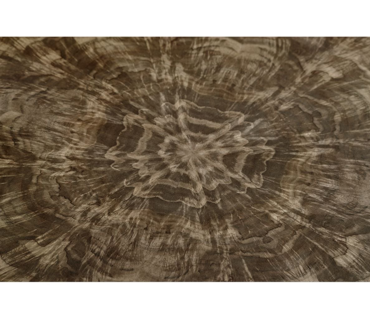 Round Bleached Walnut Side Table