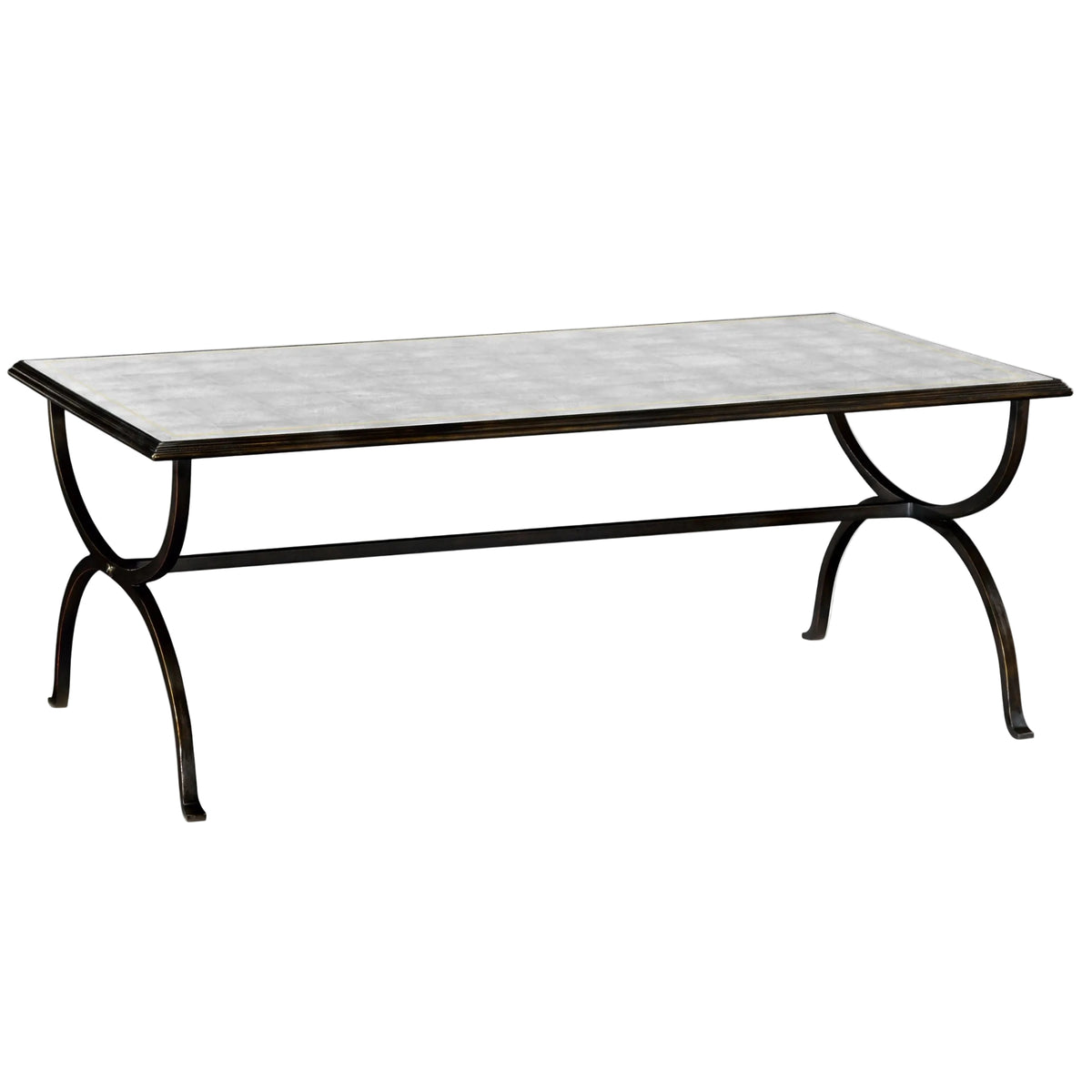Coffee Table Hourglass in Eglomise - Bronze