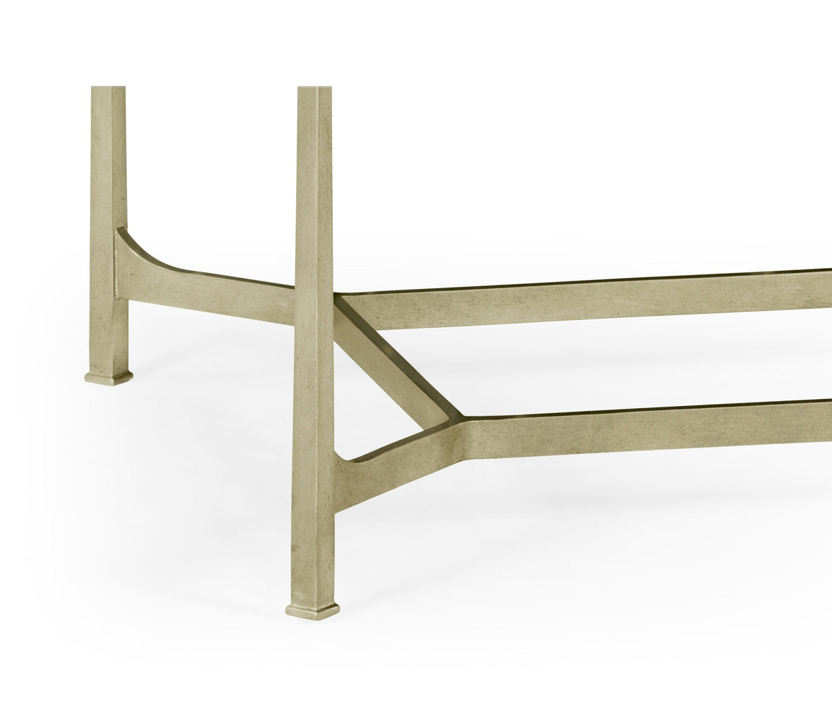 Rectangular Coffee Table Contemporary in Eglomise - Silver