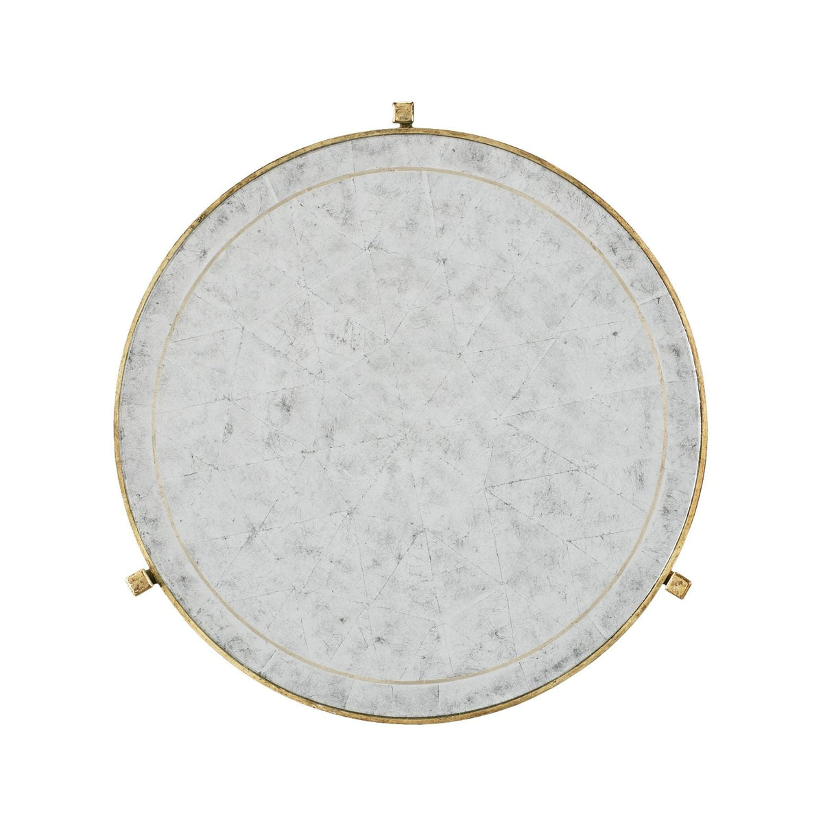 Round End Table Contemporary in Eglomise - Gilded