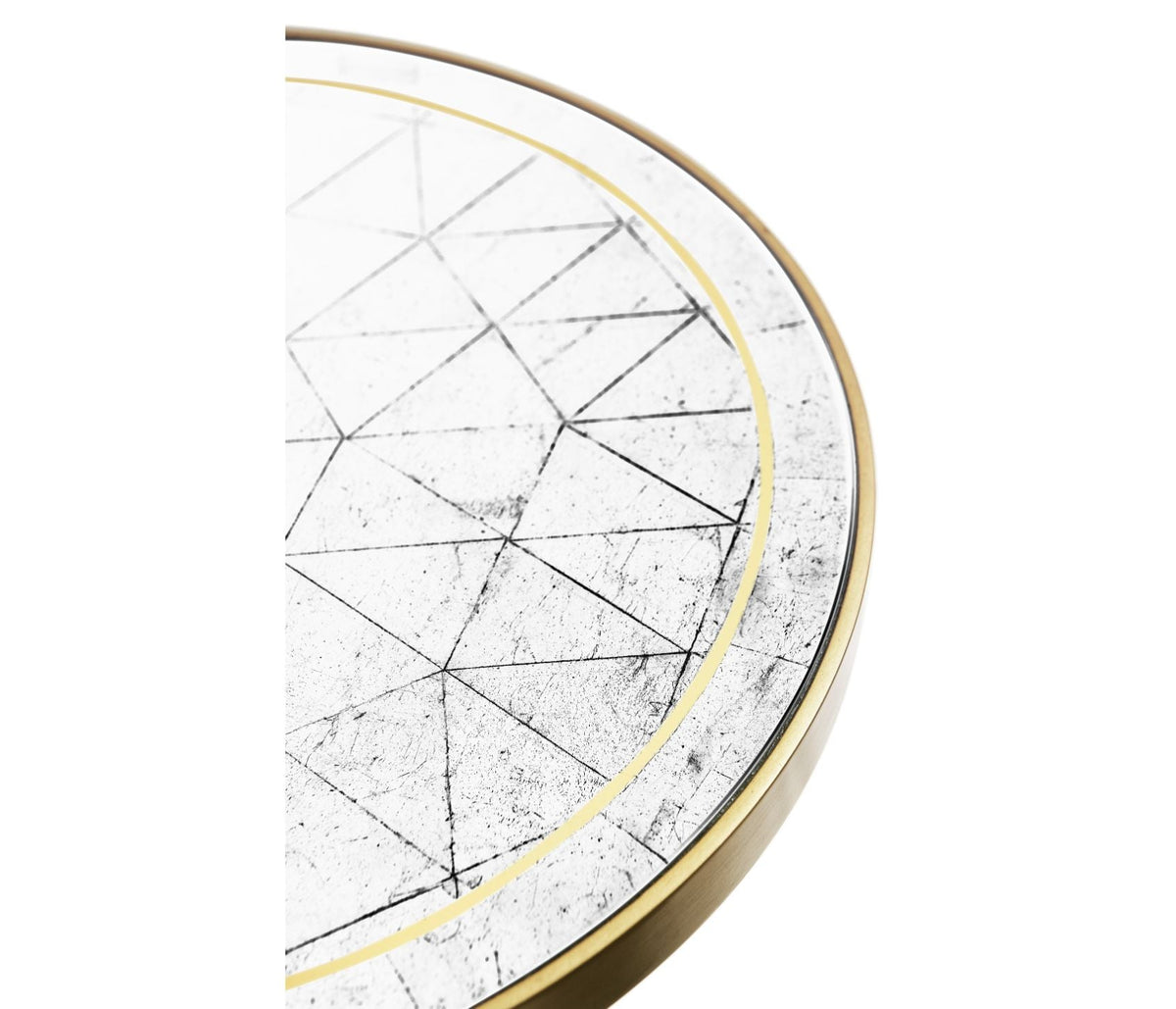 Round Accent Table Contemporary - Gilded