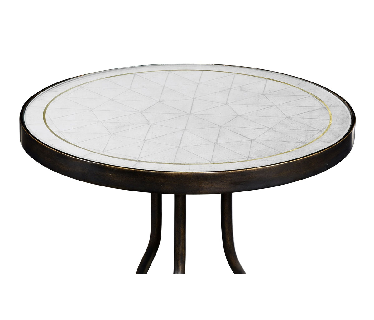Round Accent Table Contemporary - Bronze