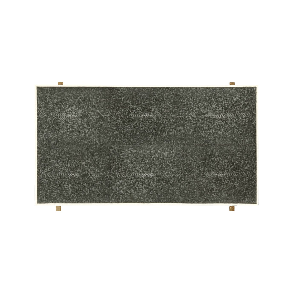 Contemporary Storage Side Table in Anthracite Shagreen