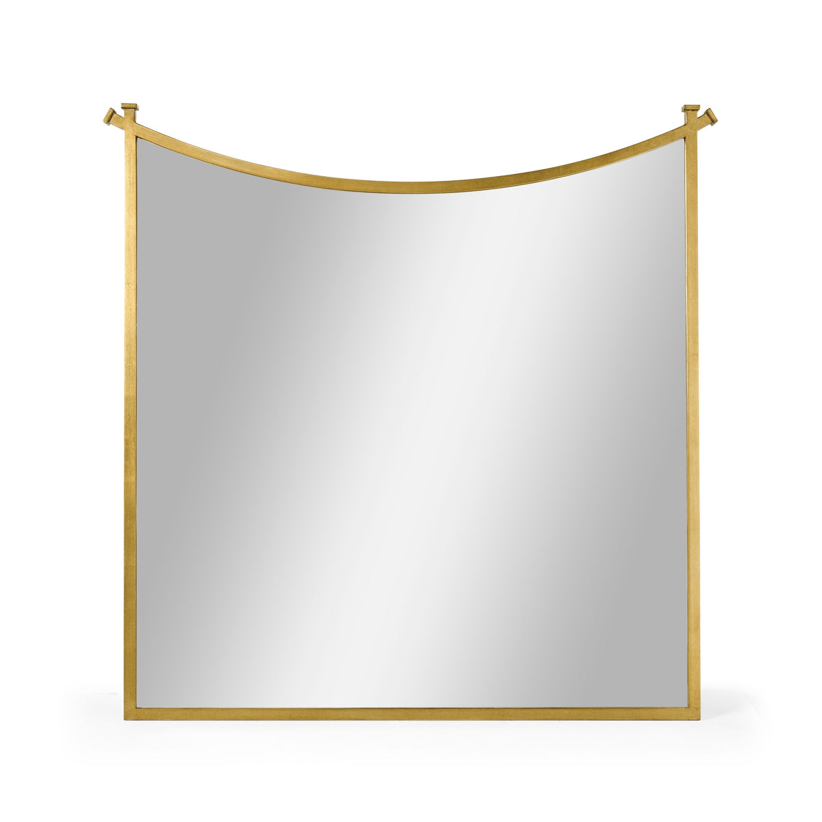 Gilded Iron Mirror with Curved Top