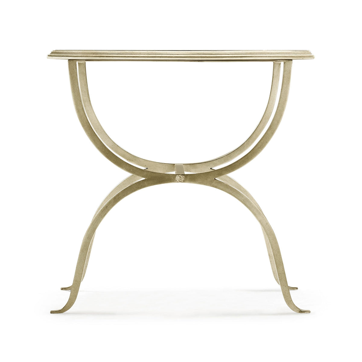 Square Side Table Horseshoe - Silver