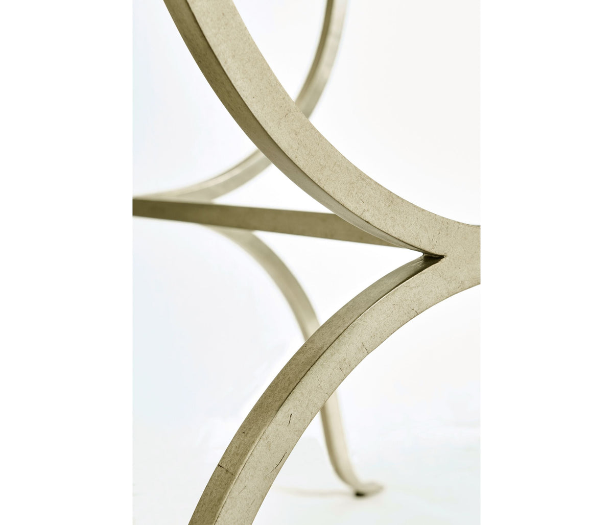 Square Side Table Horseshoe - Silver
