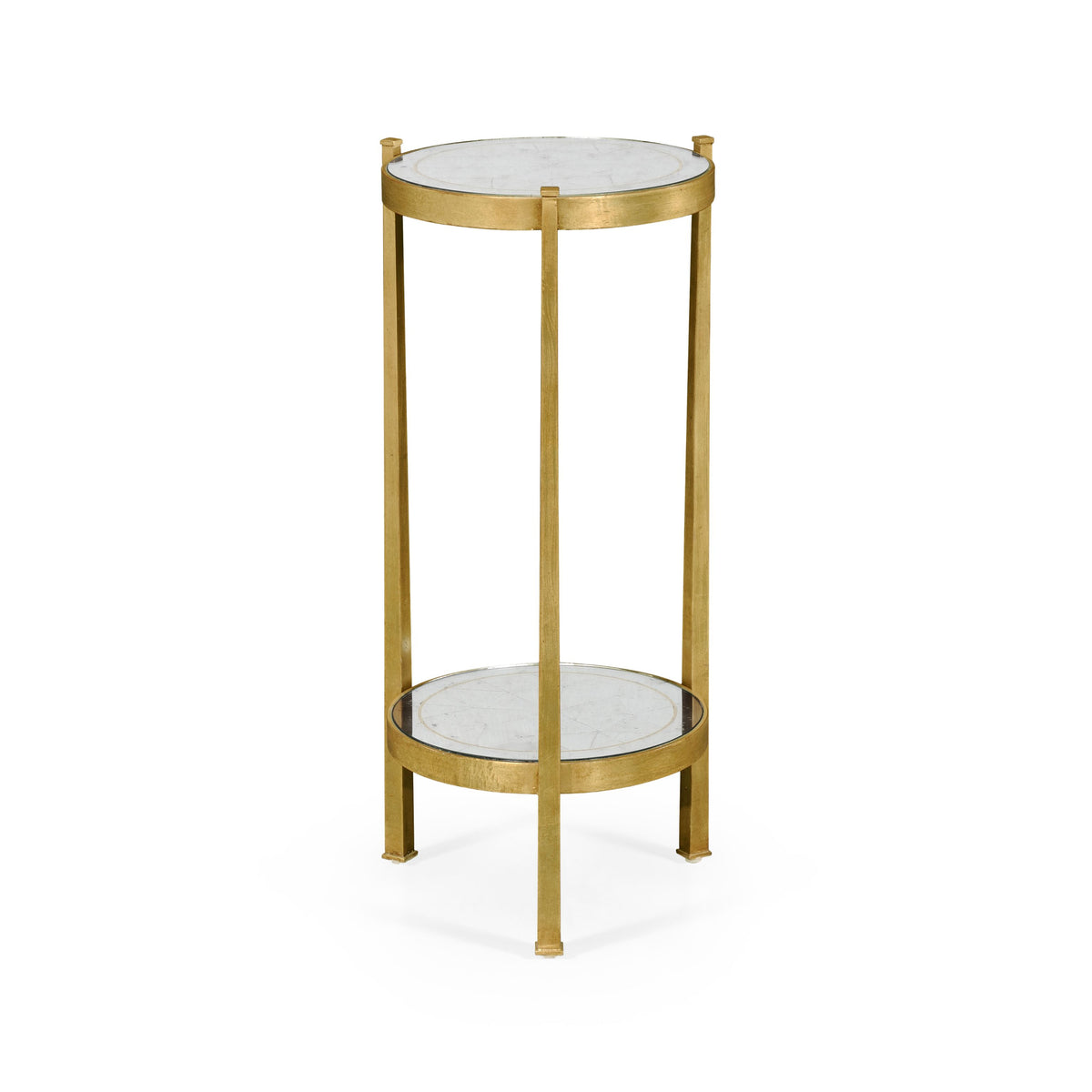 Églomisé & gilded iron wine table