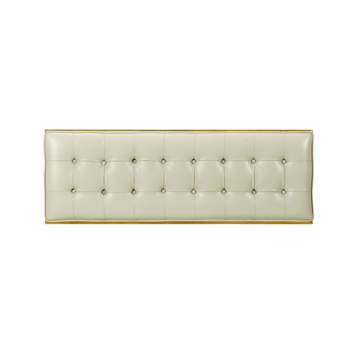 Luxe Circles Bench in Gilded Iron