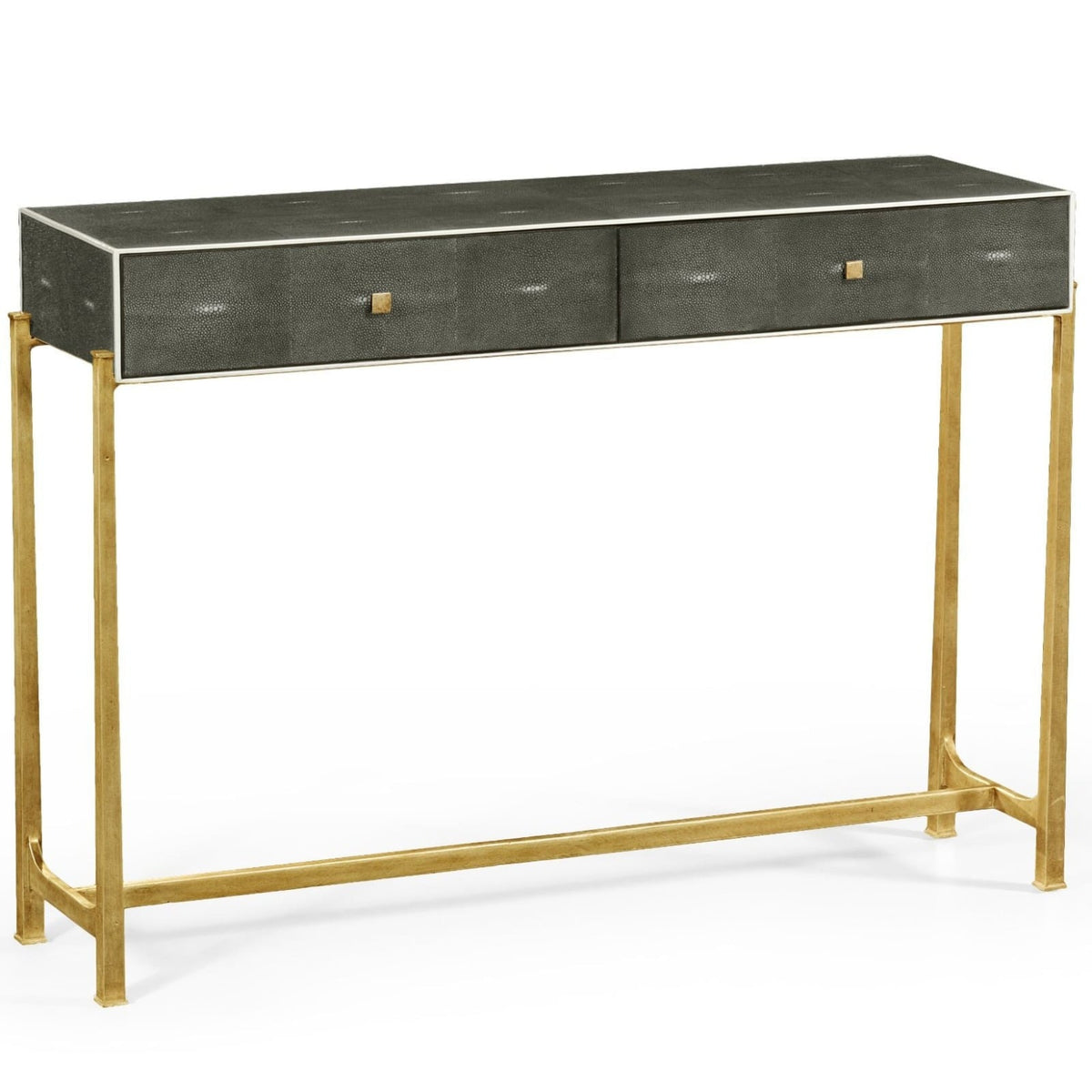 1930s Console Table in Gilded Anthracite Shagreen