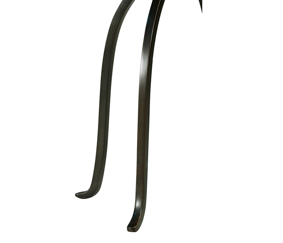 Luxe Horseshoe Side Table in Bronze and Églomisé