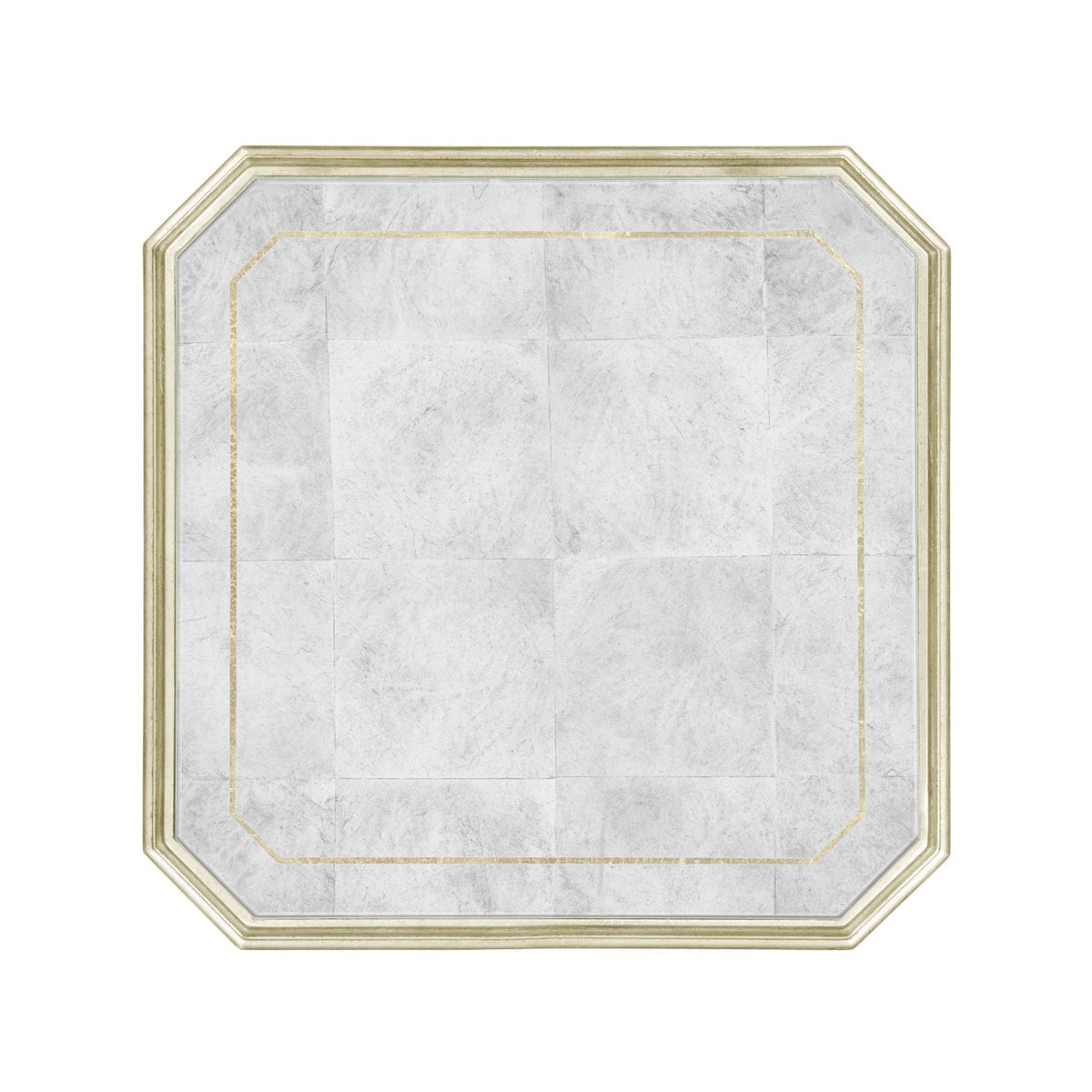 Octagonal Side Table Horseshoe - Silver