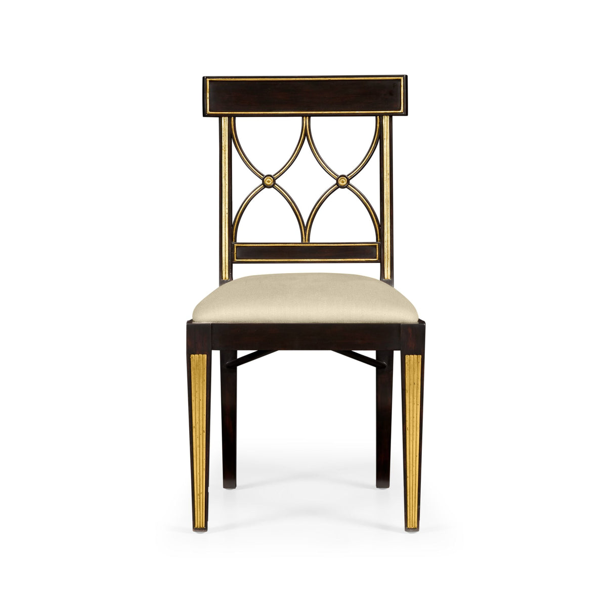 Regency Black Painted Curved Back Side Chair