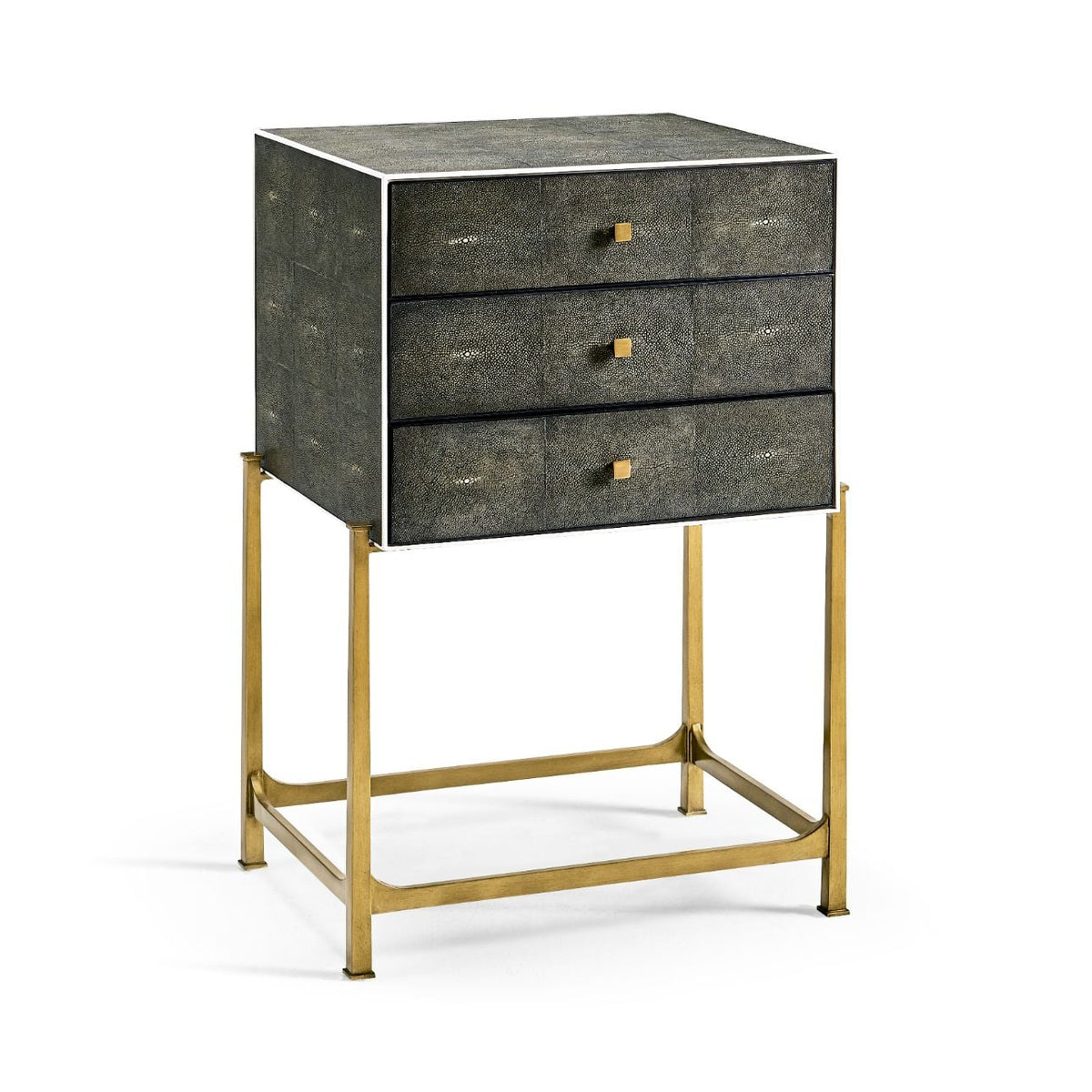 1930s Chest of Drawers in Anthracite Gilded Shagreen - Small