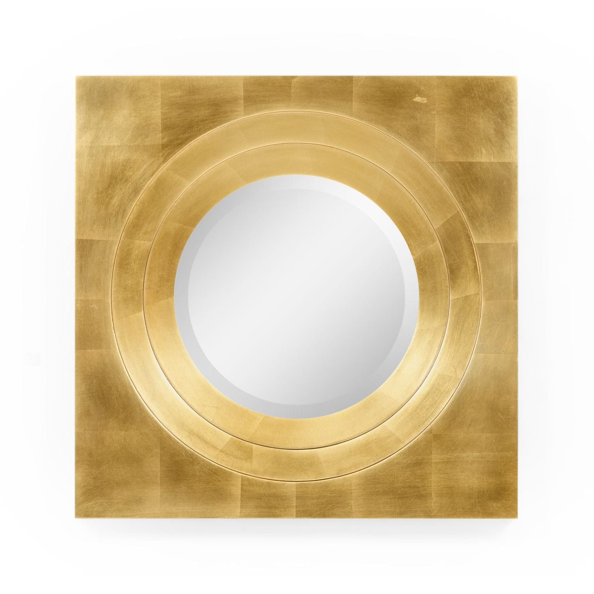 Gilded framed round mirror