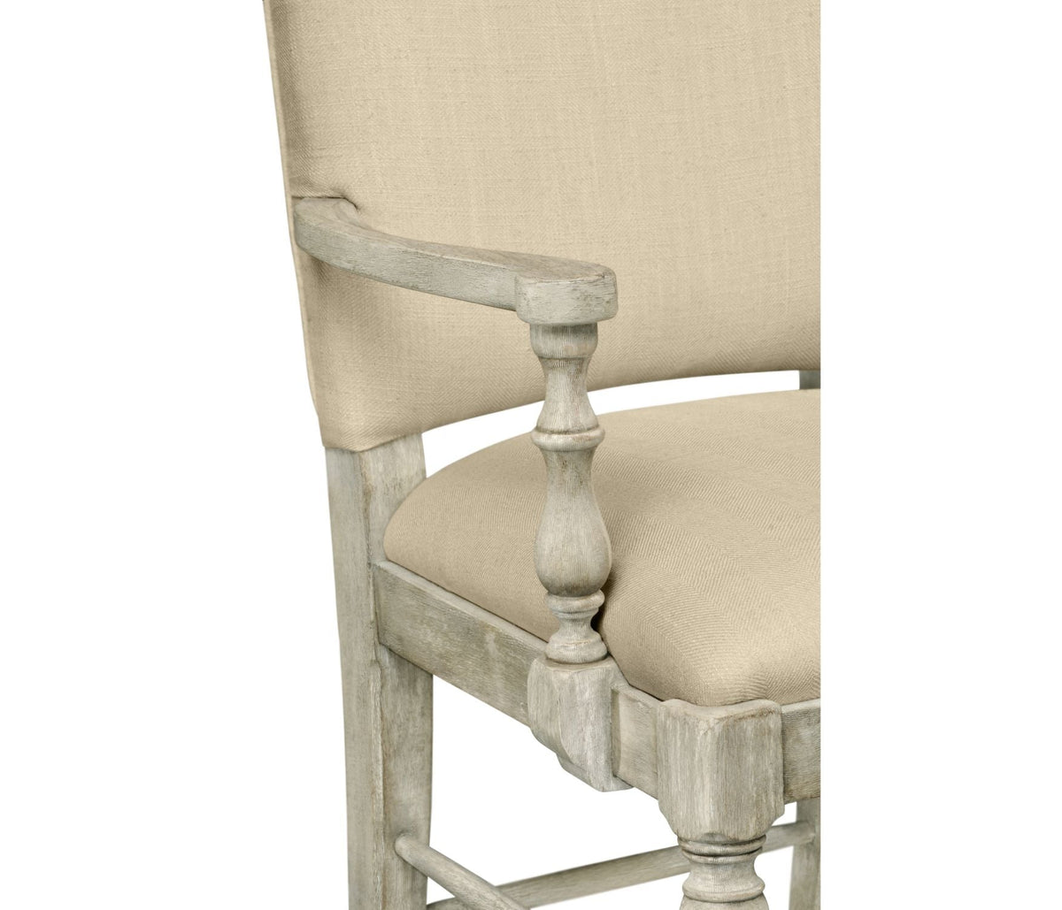 Casual Upholstered Dining Arm Chair in Mazo - Anyique Dark Grey