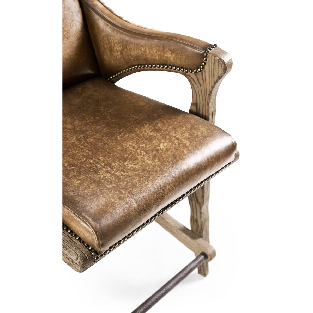Echo Canyon Leather and Hide Counter Stool