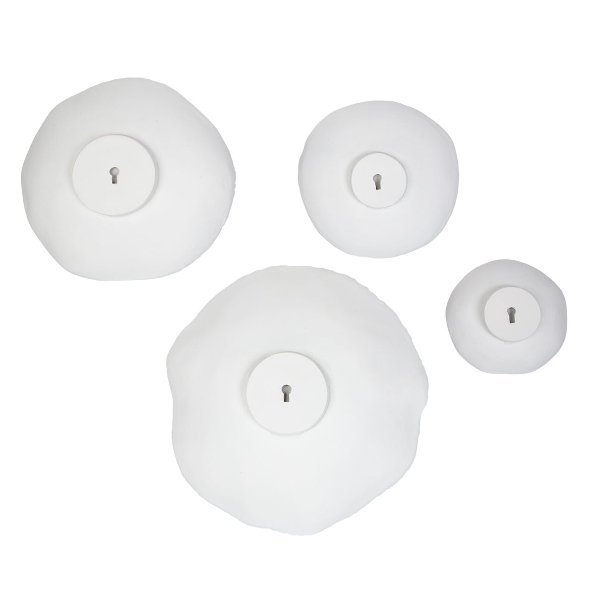 Lucky Coins Wall Bowls in White Metal - Set of 4