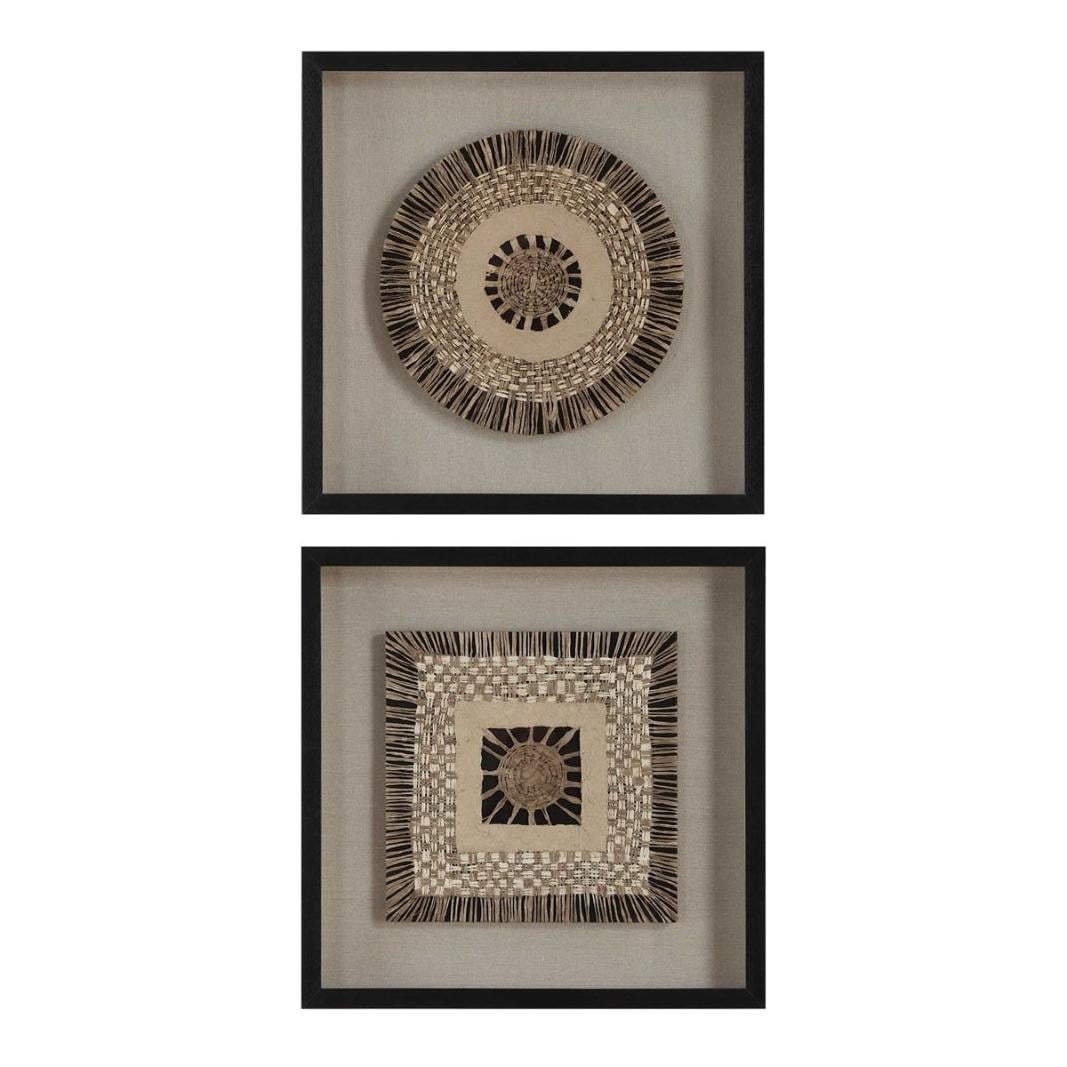 Intertwine Knit Paper Shadow Box - Set of 2