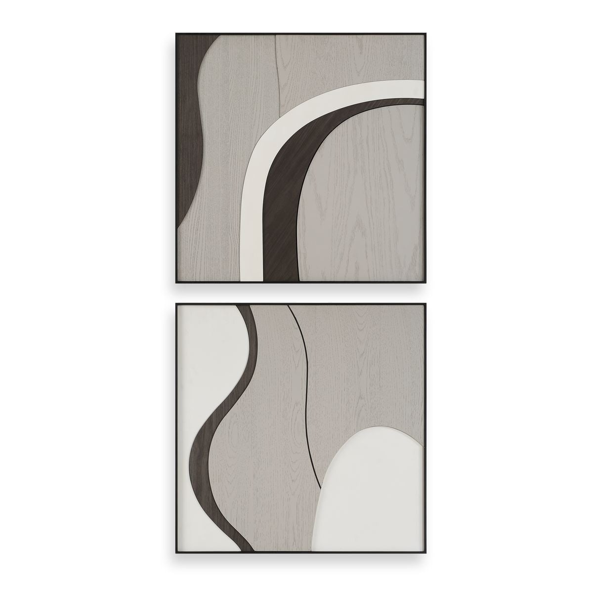 Joel Modern Wood Wall Art - Set of 2