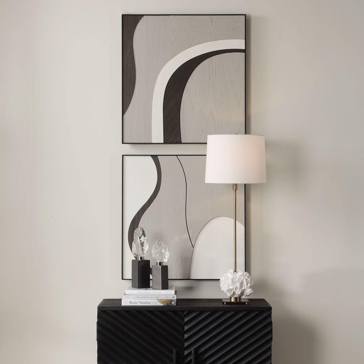 Joel Modern Wood Wall Art - Set of 2