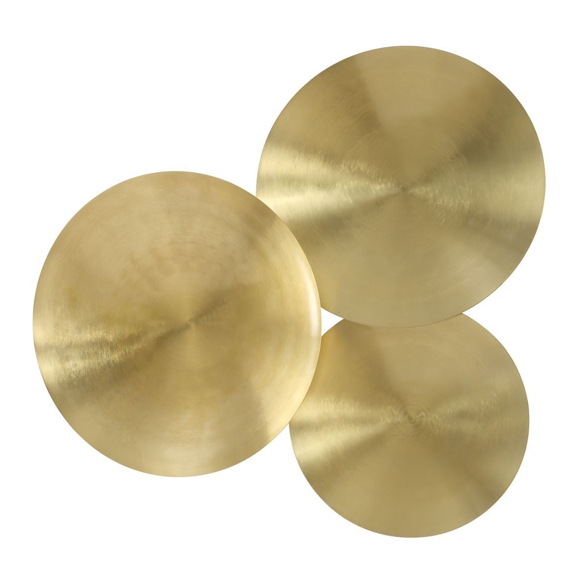 Cymbalic Round Brass Wall Art Set of 3