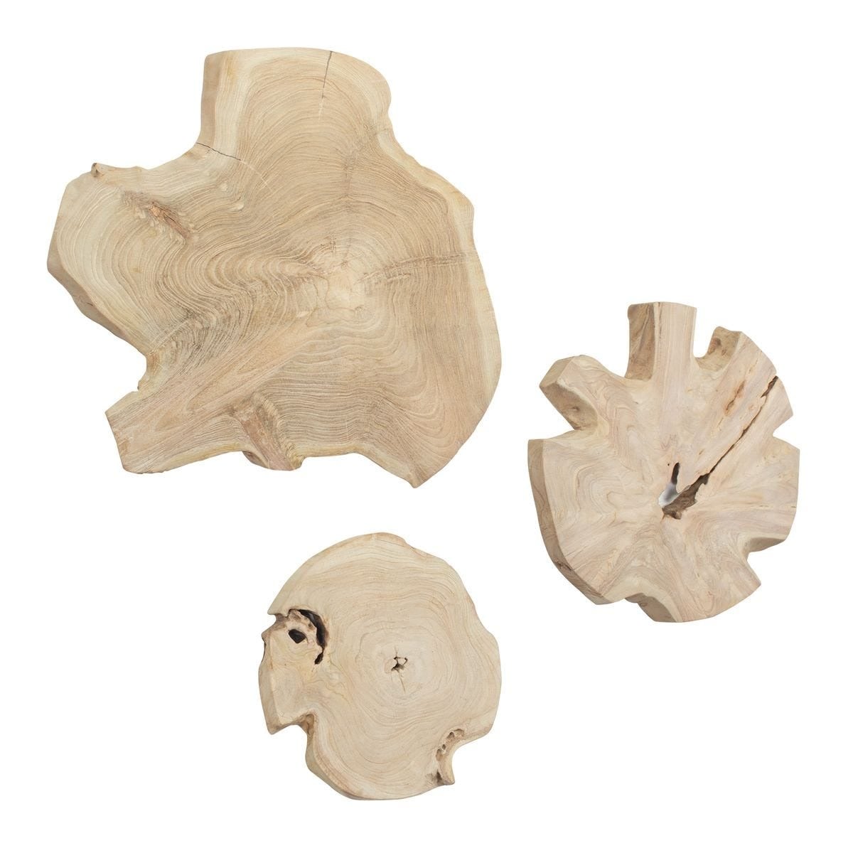 Kalani Wood Outdoor Wall Art Set of 3