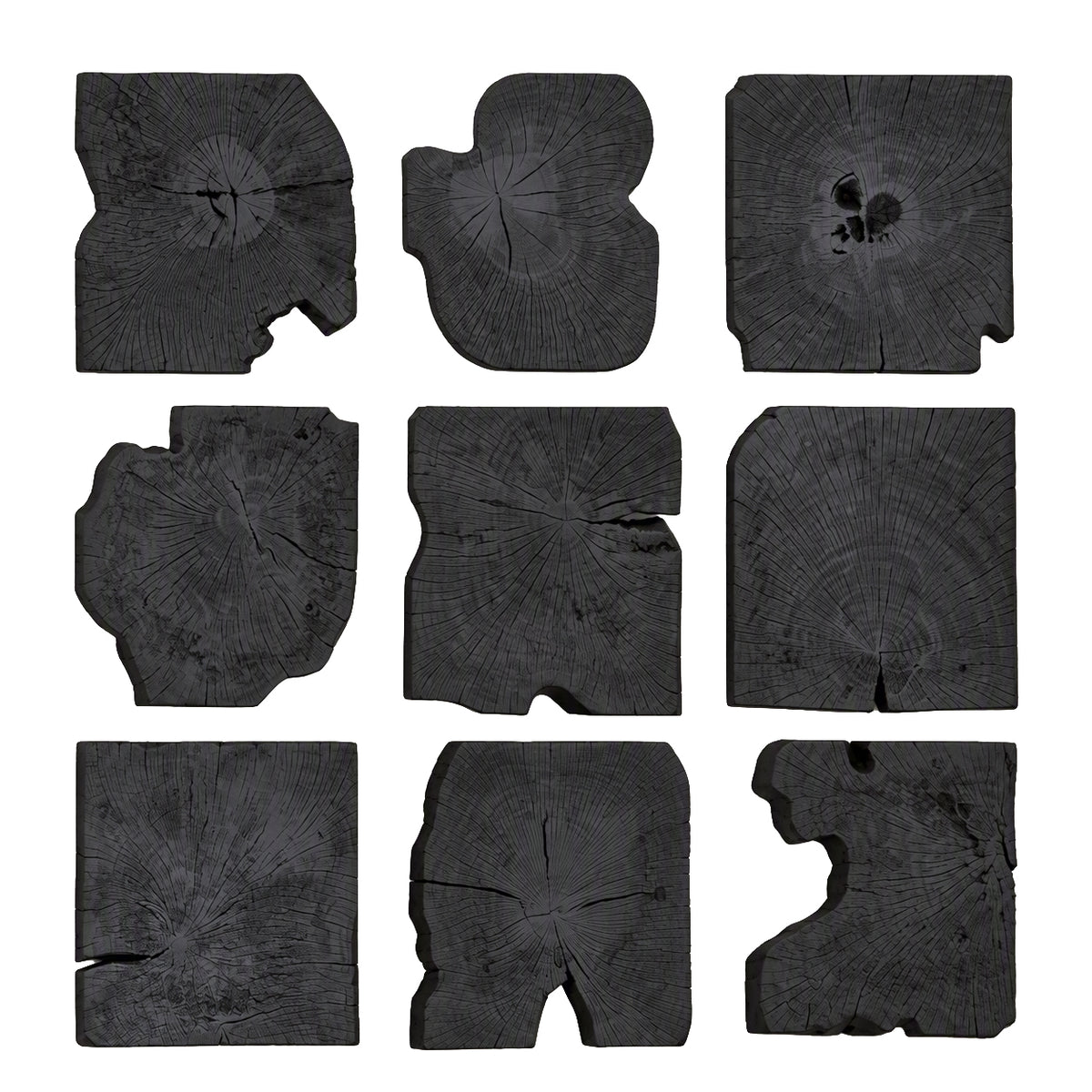 Bahati Black Wood Wall Decor - Set of 9