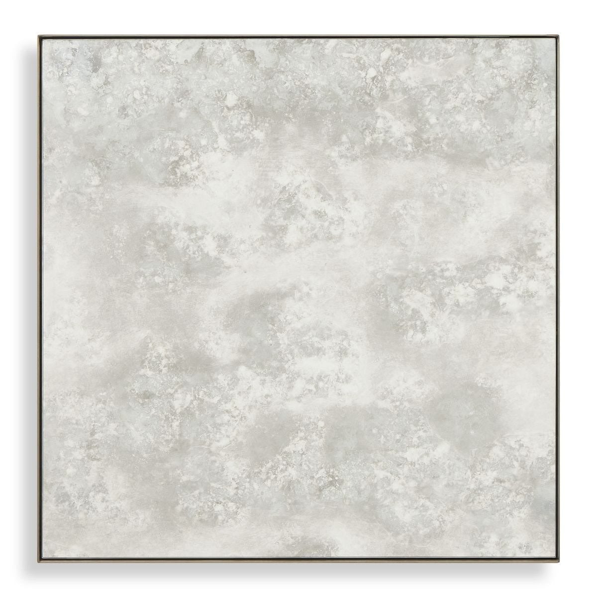 Fredric Square Mirror in Antiqued Silver