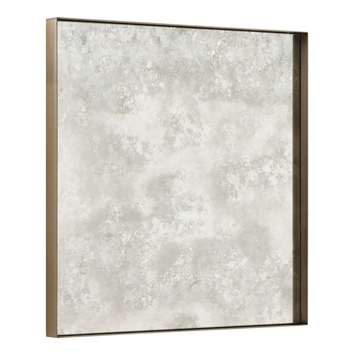 Fredric Square Mirror in Antiqued Silver