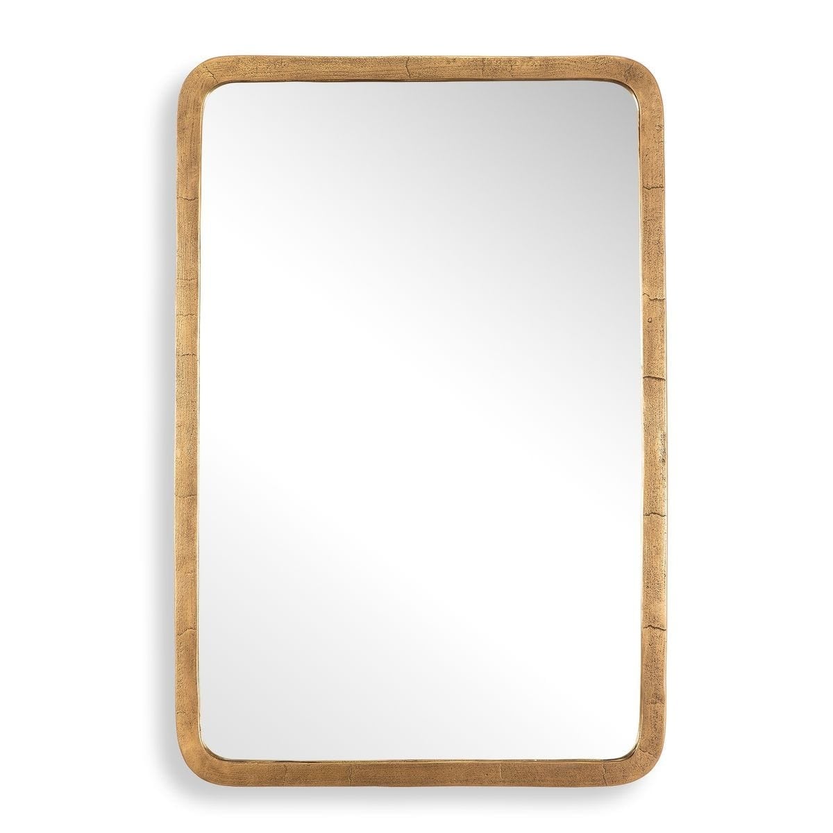 Vestry Antique Brass Mirror