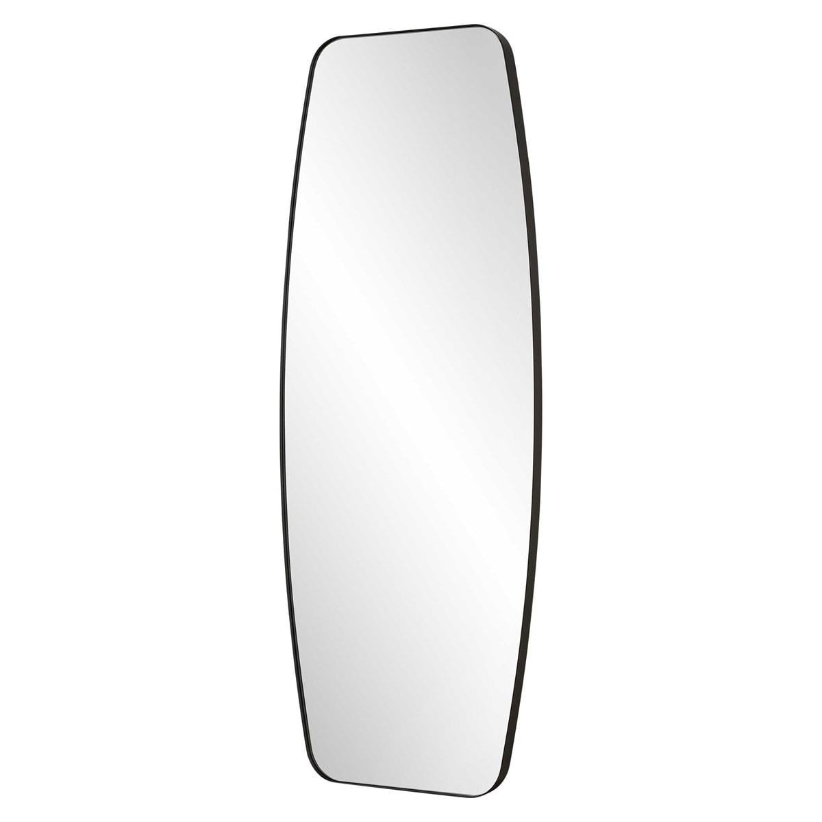 Caspian Curved Full Length Mirror in Black