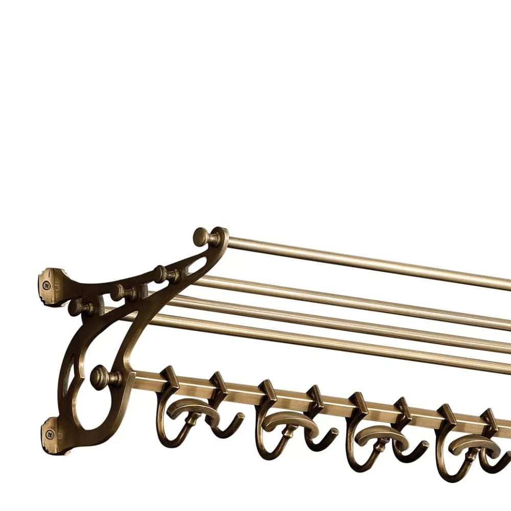 Hudson Coat Rack in Antique Brass - Large