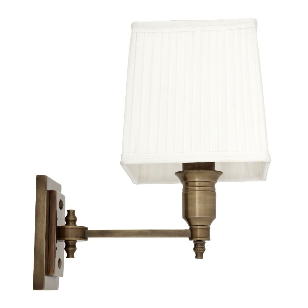Lexington Wall Light Brass & White