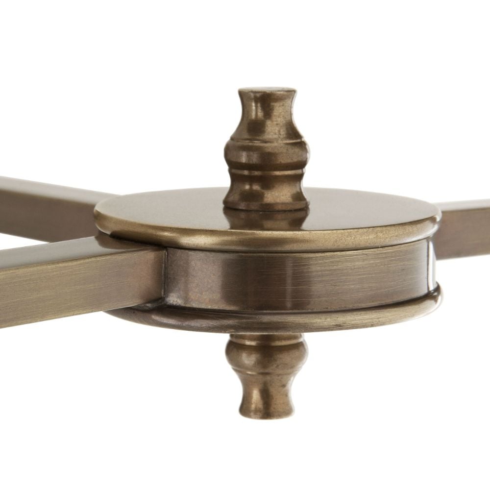 Lexington Double Wall Light Brass & White