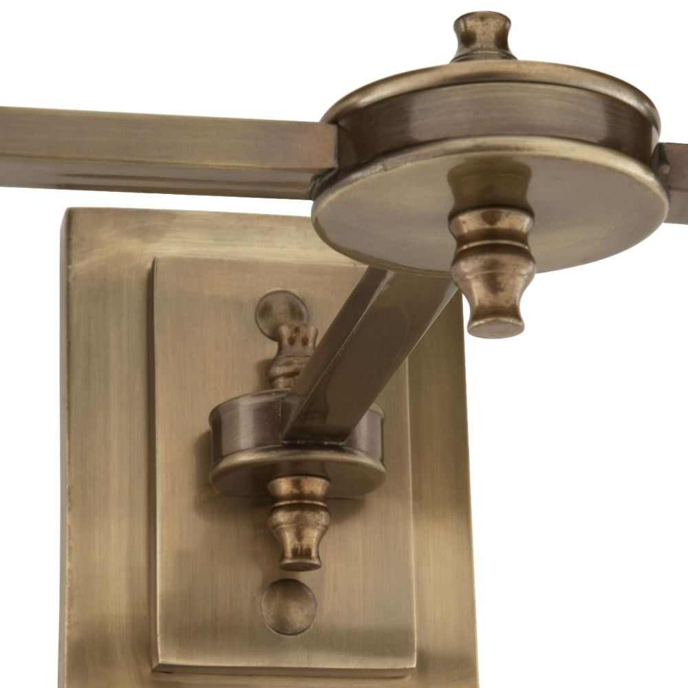 Lexington Double Wall Light Brass & White