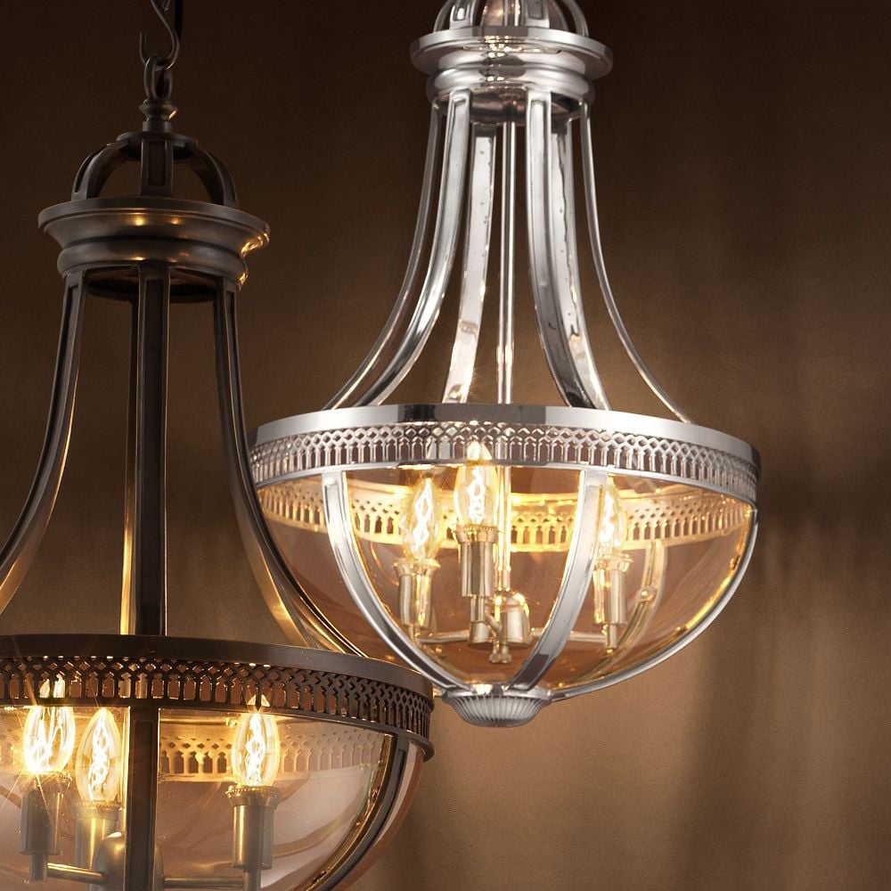 Capitol Hill Lantern in Nickel - Small