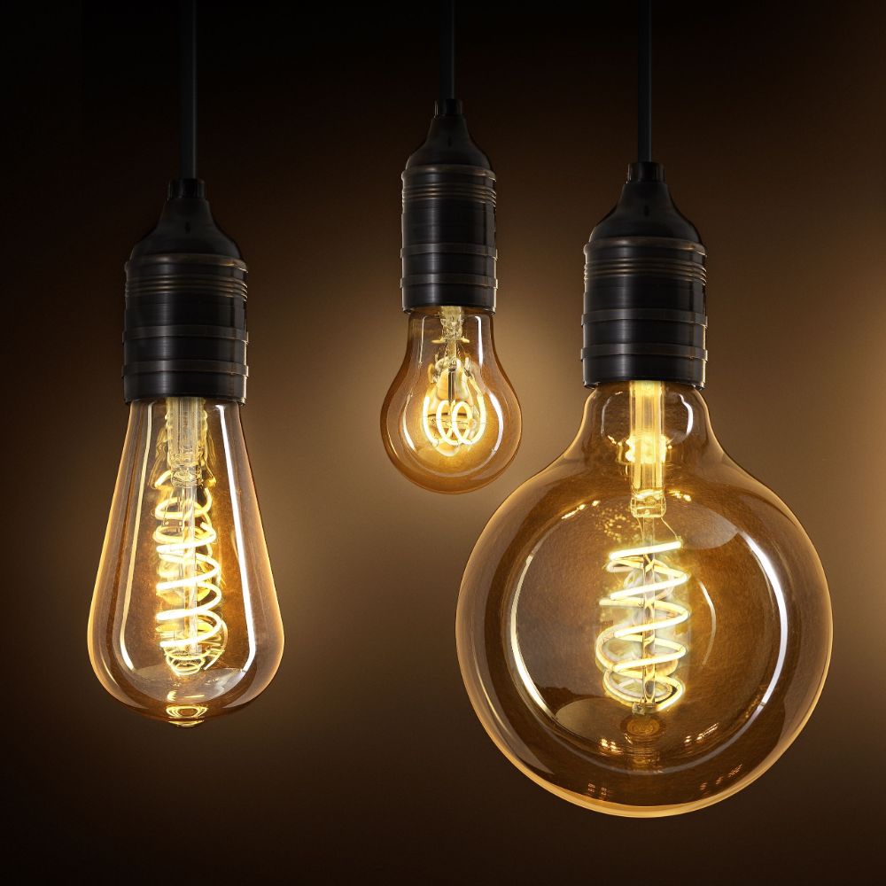 LED Bulb Goldline A Shape 3W E14 - Set of 4