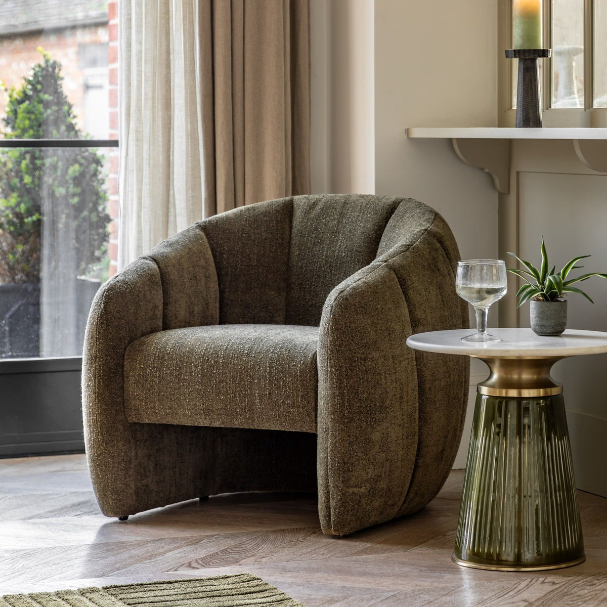 Novella Tub Chair Moss Green