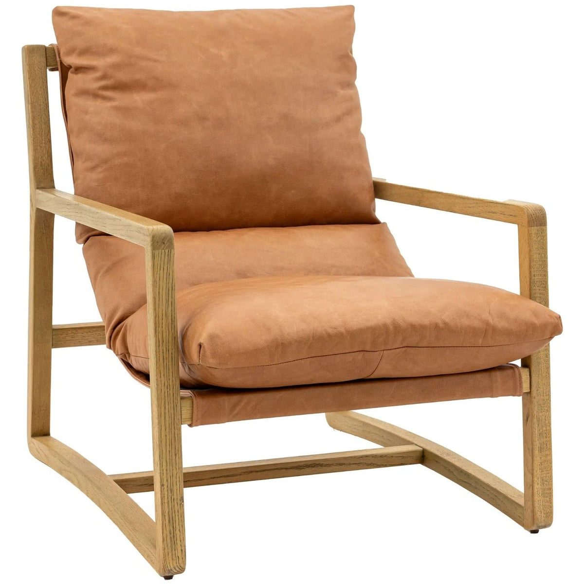 Burnetta Lounge Chair Vintage Brown Leather