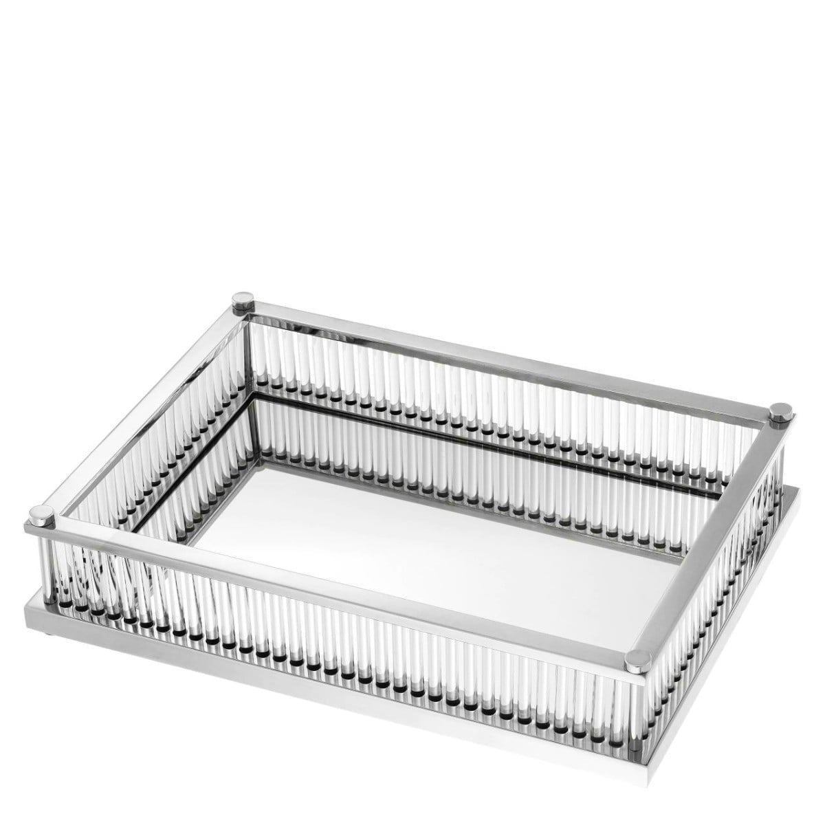 Cora Rectangular Tray in Nickel